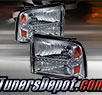 TD® DRL LED Crystal Headlights (Smoke) - 05-07 Ford F-450 F450 Super Duty