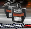 TD® Crystal Headlights (Black) - 08-10 Ford F-350 F350 Super Duty