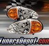TD® 1pc Amber Crystal Headlights (Chrome) - 93-97 Honda Del Sol