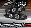TD® Halo Projector Headlights (Black) - 97-00 BMW 528i 4dr⁄Wagon E39