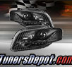 TD® DRL LED Projector Headlights (Black) - 06-08 Audi A4 (Exc. Convertible)
