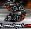 TD® LED Halo Projector Headlights (Black) - 05-06 Pontiac Pursuit