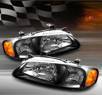 TD® Crystal Headlights (Black) - 00-03 Nissan Sentra