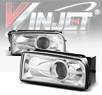 WINJET® Halo Projector Fog Light Kit (Smoke) - 92-98 BMW 318i E36 3 Series (OEM Replacement Only)