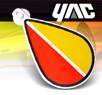 YAC® JDM Veteran Driver Badge - Silver Mark  Orange Yellow Leaf Magnet and Window Hanger