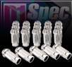 D1 Spec® 12x1.5 Forged Racing Lug Nuts - Silver - Universal (20 piece set)