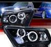 SPEC-D® Halo LED Projector Headlights (Glossy Black) - 10-13 Ford Mustang