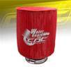 CPT Universal Water Guard Short Ram Cold Air Intake Pre-Filter Air Filter Cover (Red) - Large