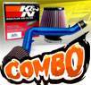 K&N® Air Filter + CPT® Cold Air Intake System (Blue) - 99-00 Honda Civic SI DOHC 1.6L 4cyl