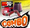 K&N® Air Filter + CPT® Cold Air Intake System (Red) - 02-05 Mitsubishi Lancer 2.0L 4cyl (MT)