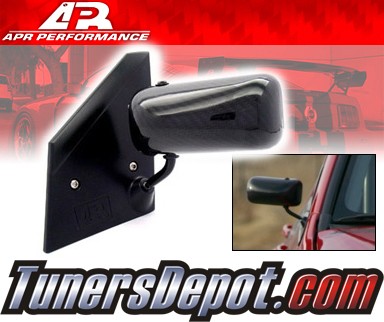 APR® Formula GT3 Carbon Fiber Side View Mirrors - 03-07 Mitsubishi EVO VIII, EVO IX (Black Base)