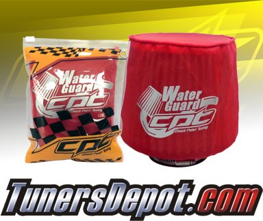 CPT Universal Water Guard Short Ram Cold Air Intake Pre-Filter Air Filter Cover (Red) - Small
