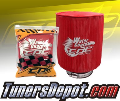 CPT Universal Water Guard Short Ram Cold Air Intake Pre-Filter Air Filter Cover (Red) - X-Large