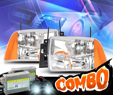 HID Xenon + KS® 1 pc Crystal Headlights - 95-97 Chevy Blazer