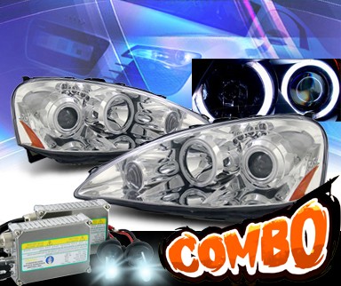 HID Xenon + KS® CCFL Halo LED Projector Headlights - 05-06 Acura RSX