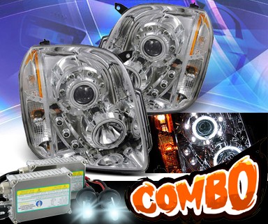 HID Xenon + KS® CCFL Halo LED Projector Headlights - 07-12 GMC Yukon (Inc. XL/Denali/Hybrid)