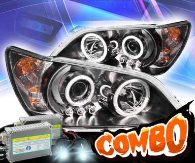 HID Xenon + KS® CCFL Halo LED Projector Headlights (Black) - 01-05 Lexus IS300