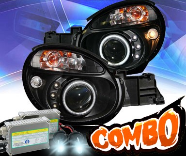 HID Xenon + KS® CCFL Halo LED Projector Headlights (Black) - 02-04 Subaru Impreza