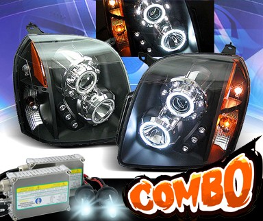 HID Xenon + KS® CCFL Halo LED Projector Headlights (Black) - 07-12 GMC Yukon (Inc. XL/Denali/Hybrid)