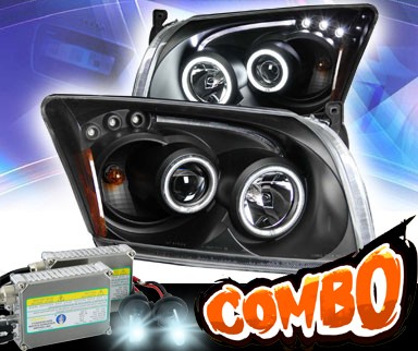 HID Xenon + KS® CCFL Halo LED Projector Headlights (Black) - 07-13 Dodge Caliber