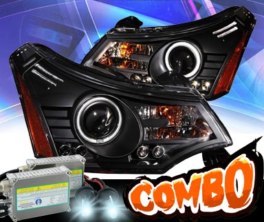 HID Xenon + KS® CCFL Halo LED Projector Headlights (Black) - 08-10 Ford Focus