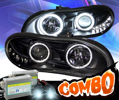 HID Xenon + KS® CCFL Halo LED Projector Headlights (Black) - 98-02 Chevy Camaro