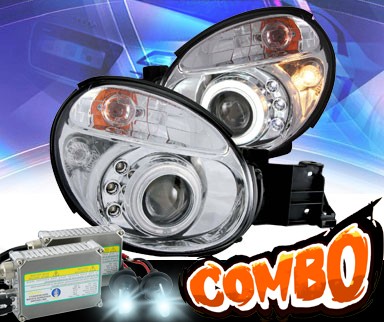 HID Xenon + KS® CCFL Halo LED Projector Headlights (Chrome) - 02-04 Subaru Impreza
