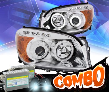 HID Xenon + KS® CCFL Halo LED Projector Headlights (Chrome) - 06-08 Toyota RAV4 RAV-4