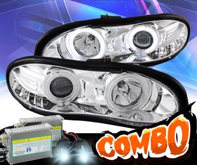 HID Xenon + KS® CCFL Halo LED Projector Headlights (Chrome) - 98-08 Chevy Camaro
