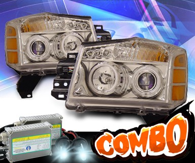 HID Xenon + KS® CCFL Halo Projector Headlights - 04-07 Nissan Titan
