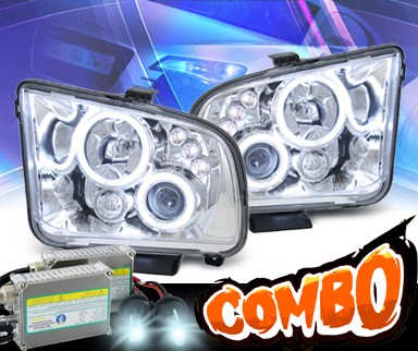 HID Xenon + KS® CCFL Halo Projector Headlights - 05-09 Ford Mustang