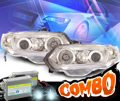 HID Xenon + KS® CCFL Halo Projector Headlights  - 06-11 Honda Civic 2dr.