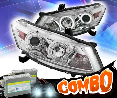 HID Xenon + KS® CCFL Halo Projector Headlights  - 08-12 Honda Accord 2dr.