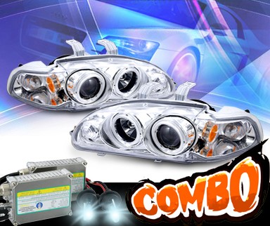 HID Xenon + KS® CCFL Halo Projector Headlights  - 92-95 Honda Civic 2/3dr.