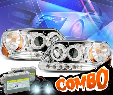 HID Xenon + KS® CCFL Halo Projector Headlights - 97-03 Ford F-150 F150