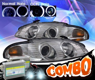 HID Xenon + KS® CCFL Halo Projector Headlights  - 97-99 Mitsubishi Eclipse