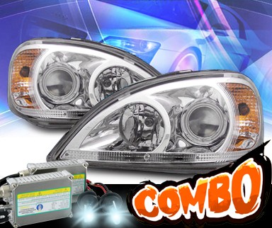 HID Xenon + KS® CCFL Halo Projector Headlights - 98-02 Mercedes-Benz ML320 W163