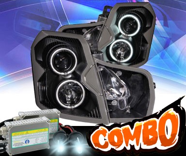 HID Xenon + KS® CCFL Halo Projector Headlights (Black) - 03-07 Cadillac CTS