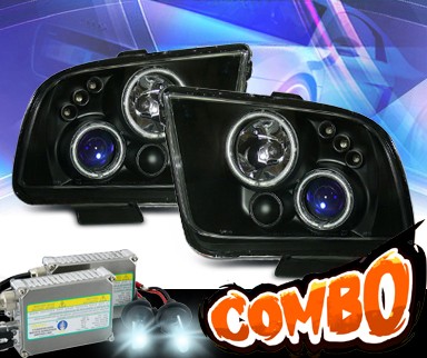 HID Xenon + KS® CCFL Halo Projector Headlights (Black) - 05-09 Ford Mustang