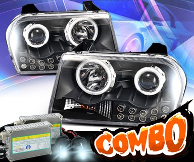 HID Xenon + KS® CCFL Halo Projector Headlights (Black) - 05-10 Chrysler 300 (Except Limited)