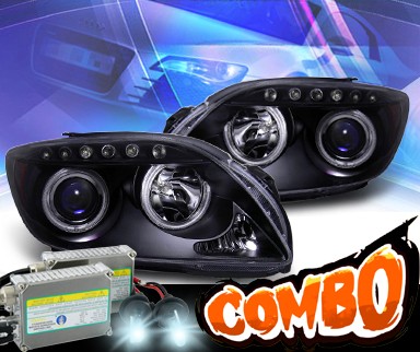 HID Xenon + KS® CCFL Halo Projector Headlights (Black) - 05-10 Scion Tc (w/o stock projector headlights)