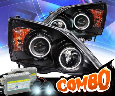 HID Xenon + KS® CCFL Halo Projector Headlights (Black) - 07-11 Honda CR-V CRV