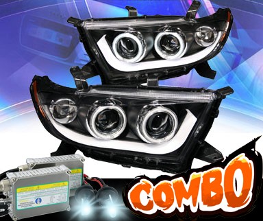 HID Xenon + KS® CCFL Halo Projector Headlights (Black) - 11-13 Toyota Highlander