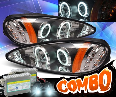 HID Xenon + KS® CCFL Halo Projector Headlights (Black) - 99-05 Pontiac Grand Am