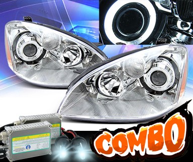 HID Xenon + KS® CCFL Halo Projector Headlights (Chrome) - 02-04 Nissan Altima
