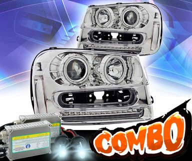 HID Xenon + KS® CCFL Halo Projector Headlights (Chrome) - 02-05 Chevy TrailBlzaer