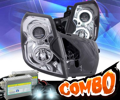 HID Xenon + KS® CCFL Halo Projector Headlights (Chrome) - 03-07 Cadillac CTS