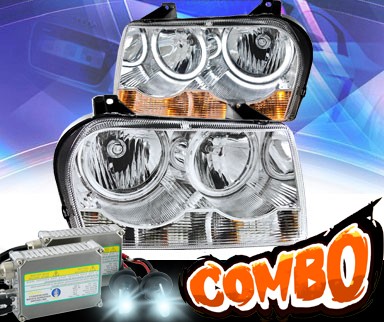 HID Xenon + KS® CCFL Halo Projector Headlights (Chrome) - 05-12 Chrysler 300