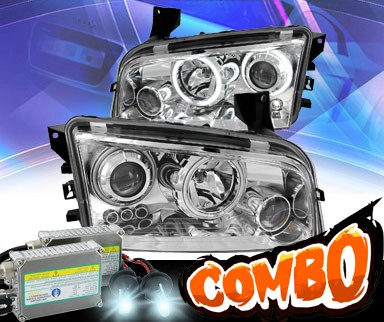HID Xenon + KS® CCFL Halo Projector Headlights (Chrome) - 06-10 Dodge Charger