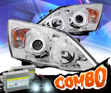 HID Xenon + KS® CCFL Halo Projector Headlights (Chrome) - 07-11 Honda CR-V CRV